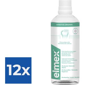 Elmex Tandspoeling Sensitive 400 ml - Voordeelverpakking 12 stuks