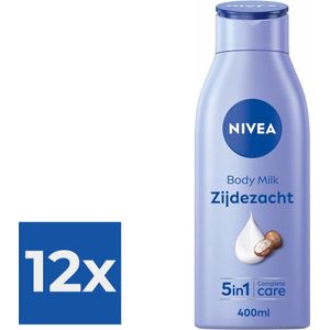 NIVEA Zijdezachte Bodymilk - 400 ml - Voordeelverpakking 12 stuks