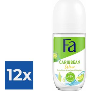 Fa Deo Roll-on - Caribbean Lemon - 50 ml. - Voordeelverpakking 12 stuks