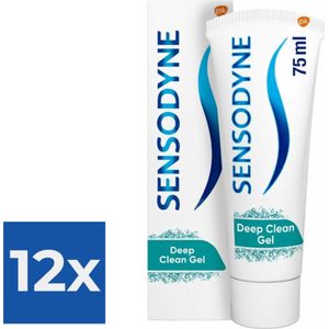 Sensodyne Tandpasta Deep Clean Gel 75 ml - Voordeelverpakking 12 stuks