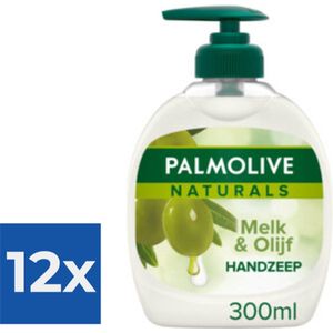 Palmolive Handzeep Naturals Melk & Olijf 300 ml - Voordeelverpakking 12 stuks
