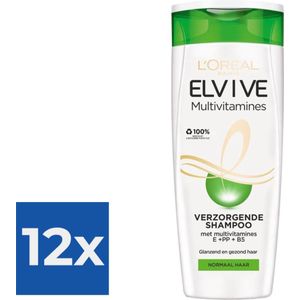 L’Oréal Paris Elvive Multivitamine Shampoo - 250 ml - Voordeelverpakking 12 stuks