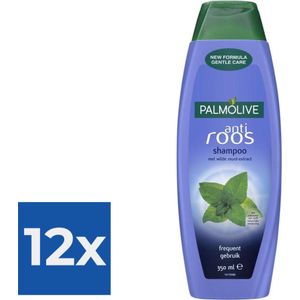 Palmolive Anti Roos Shampoo met Wilde Munt-Extract 350 ml - Voordeelverpakking 12 stuks