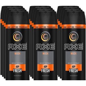 Axe Deospray - Musk 150 ml - Voordeelverpakking 12 stuks