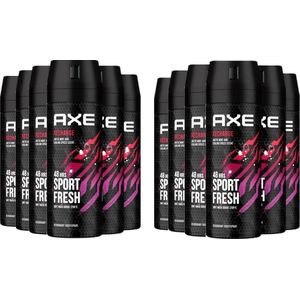 Axe Deodorant Bodyspray Sport Recharge 150 ml - Voordeelverpakking 12 stuks