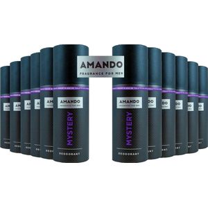 Amando - Deodorant Spray - Mystery - 150 ml - Voordeelverpakking 12 stuks