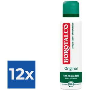 Borotalco - Deodorant - Spray - Original - 150ml - Voordeelverpakking 12 stuks