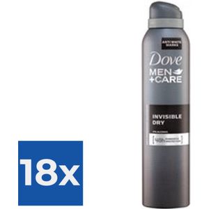 Dove Deodorant Spray XL - Men Invisible Dry - 18 x 250 ml