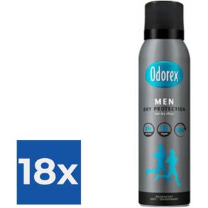 Odorex Deospray Men - Dry Protection 150 ml - Voordeelverpakking 18 stuks