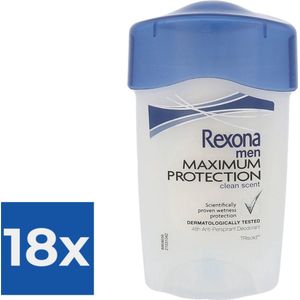 Rexona Men Maximum Protection - Deodorant - Stick - Clean Scent - 45ml x 18