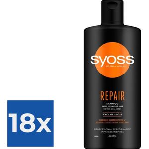 Syoss Repair Shampoo - 440 ml - Voordeelverpakking 18 stuks