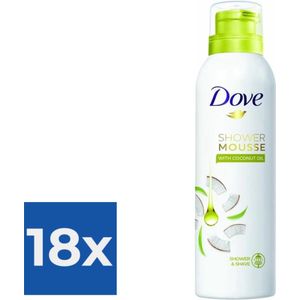 Dove Coconut Oil - 200 ml - Shower Foam - Voordeelverpakking 18 stuks