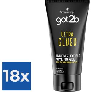 Schwarzkopf Got2b ultra glued gel 150ml - Voordeelverpakking 18 stuks