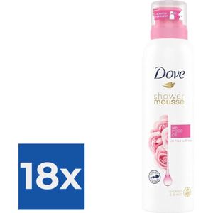 Dove Rose Oil - 200 ml - Shower Foam - Voordeelverpakking 18 stuks