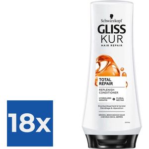 Gliss-Kur Conditioner Total Repair 200 ml - Voordeelverpakking 18 stuks