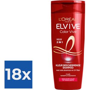L'Oréal Paris Elvive Color Vive 2in1 Shampoo - 250ml - Voordeelverpakking 18 stuks