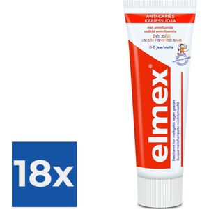 Elmex Anti-Cariës Peuter Tandpasta 75 ml - Voordeelverpakking 18 stuks
