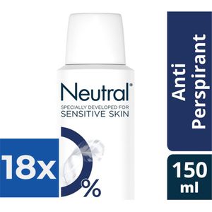 Neutral Deospray - Anti-Perspirant 150 ml - Voordeelverpakking 18 stuks