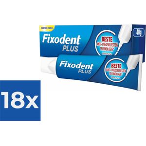 Fixodent Kleefpasta Plus Premium 40 gr - Voordeelverpakking 18 stuks