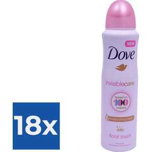 Dove Deodorant Invisible Care Floral Touch 150ml - Voordeelverpakking 18 stuks