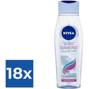 Nivea Shampoo - Diamond Volume Care 250 ml - Voordeelverpakking 18 stuks
