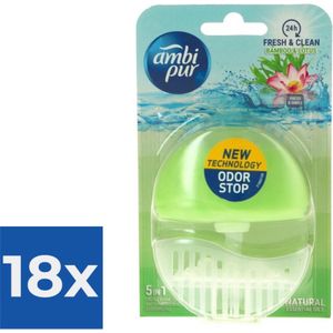 Ambi Pur Toiletblok Starterkit 5in1 Bamboo & Lotus - Voordeelverpakking 18 stuks