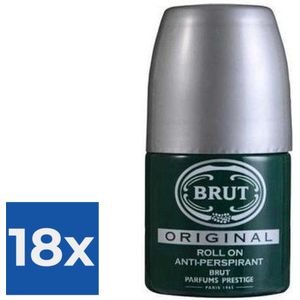 Brut Deo Roll-on - Original - GLAS - 50ml - Voordeelverpakking 18 stuks
