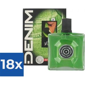 Denim Aftershave Men - Musk 100 ml - Voordeelverpakking 18 stuks