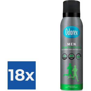 Odorex Deospray Men - Fresh Protection 150 ml - Voordeelverpakking 18 stuks