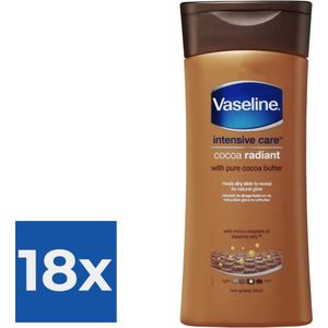 Vaseline - Cocoa Radiant - Bodylotion - 200 ml - Voordeelverpakking 18 stuks