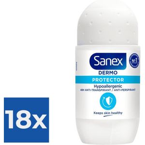 Sanex Deo Roller Dermo Protector 48H Formule - 18 x 50 Ml