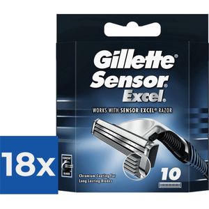 Gillette Sensor Excel - 10 stuks - Scheermesjes - Voordeelverpakking 18 stuks