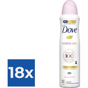 Dove - Antiperspirant Spray Invisible Care Floral Touch 150 ml - Voordeelverpakking 18 stuks