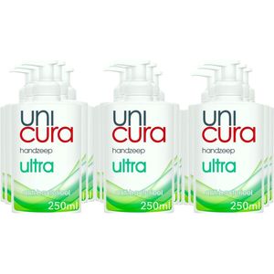Unicura Vloeibare Zeep Ultra 250 ml Pomp - Voordeelverpakking 18 stuks