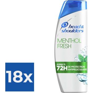 Head & Shoulders Menthol Fresh Shampoo 285 ml - Voordeelverpakking 18 stuks
