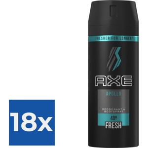 Axe Deodorant Bodyspray Apollo 150 ml - Voordeelverpakking 18 stuks
