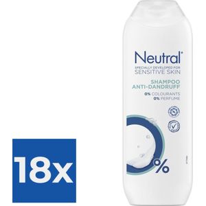 Neutral Shampoo - Anti-Roos 250 ml - Voordeelverpakking 18 stuks