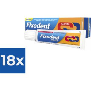 Fixodent Kleefpasta Plus Duo Premium 40 gr - Voordeelverpakking 18 stuks