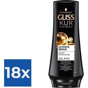 Gliss Kur Conditioner Ultimate Repair 200 ml - Voordeelverpakking 18 stuks