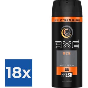 Axe Deospray - Musk 150 ml - Voordeelverpakking 18 stuks