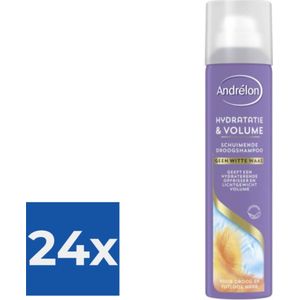 Andrelon Droogshampoo Schuimend Hydratatie & Volume 200 ml - Voordeelverpakking 24 stuks