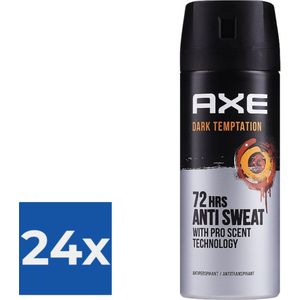 Axe Deodorant Spray Anti Transpirant Dark Temptation 150 ml - Voordeelverpakking 24 stuks
