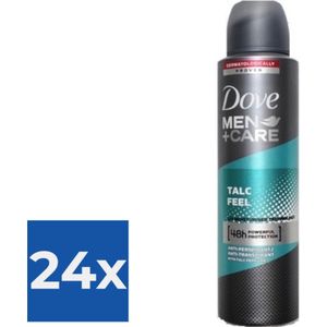 Dove Deospray Men Care Talc Feel 150 ml - Voordeelverpakking 24 stuks