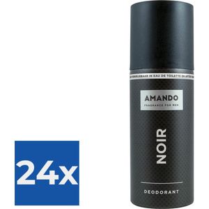 Amando Deodorant Spray Noir 150 ml - Voordeelverpakking 24 stuks