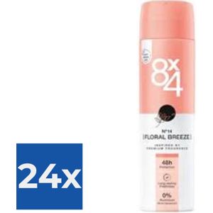 8 x 4 Deospray  No.14 Floral Breeze 150 ml - Voordeelverpakking 24 stuks