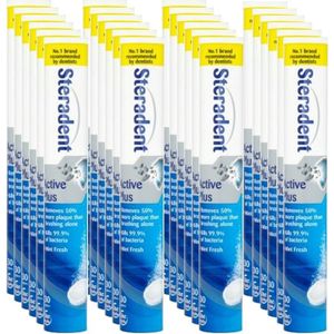 Steradent Reinigingstabletten - Active Plus 30 Tabletten - Voordeelverpakking 24 stuks