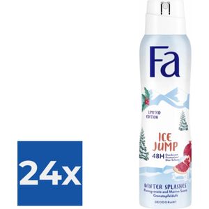 Fa deospray 150ML winter splashes ice jump - Voordeelverpakking 24 stuks