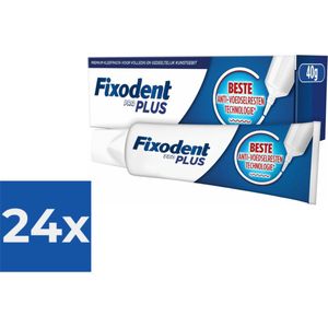 Fixodent Plus Anti-voedselresten Kleefpasta 40 gram - Voordeelverpakking 24 stuks