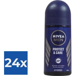 Nivea Deo Roll-on Men - Protect & Care - 50ml - Voordeelverpakking 24 stuks