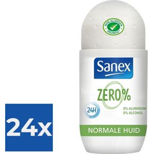 Sanex Deo Roll-on - Zero% Respect & Control 50 ml - Voordeelverpakking 24 stuks